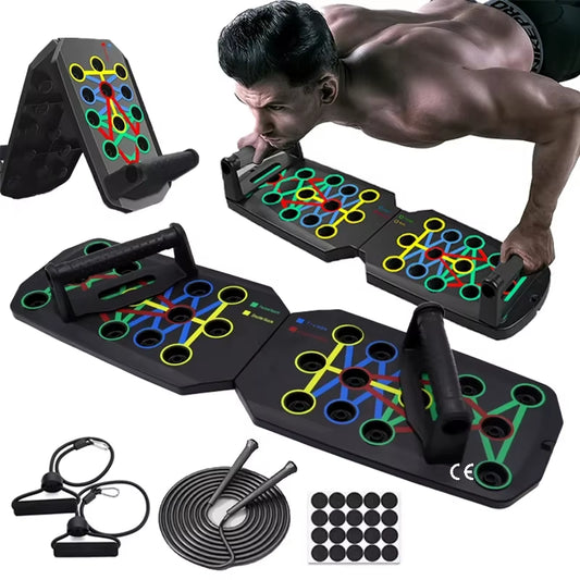 Push-Up Board Set Portable Multifunctional Push-Up Bar Foldable Fitness Equipment for Chest Abdomen Arms/Back Training